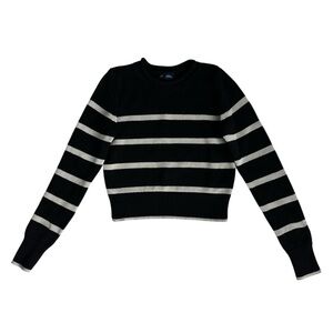 GAP Black/White Striped Knit Pullover